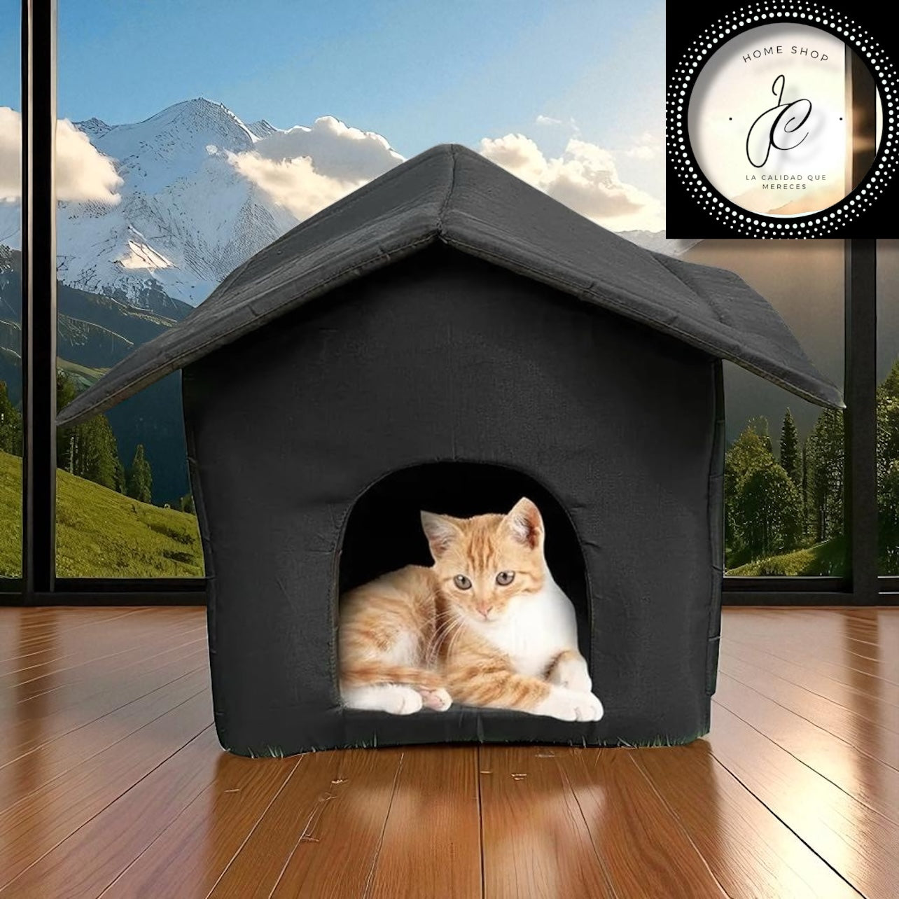 CASA DE TELA IMPERMEABLE PARA MASCOTAS