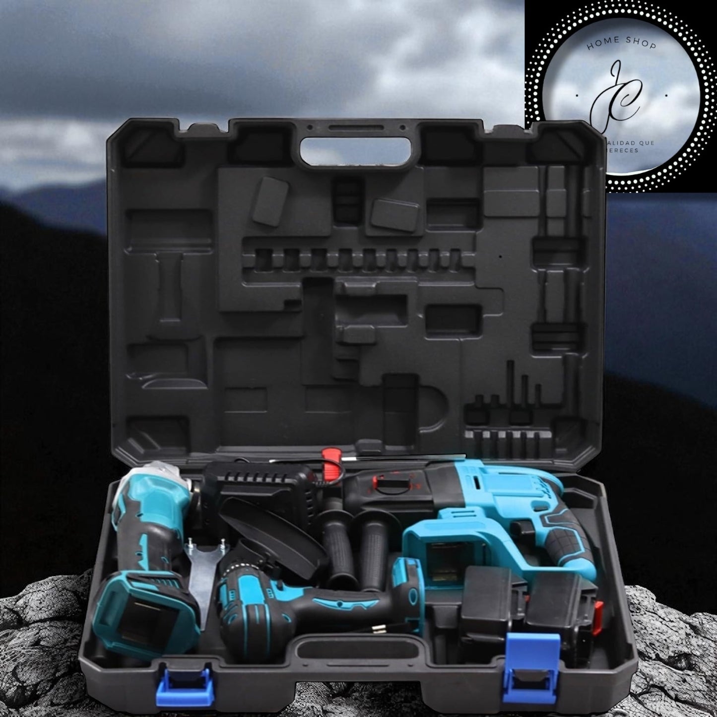 SET TALADRO-PULIDORA - MINITALADRO / 2 BATERIAS HD-0331