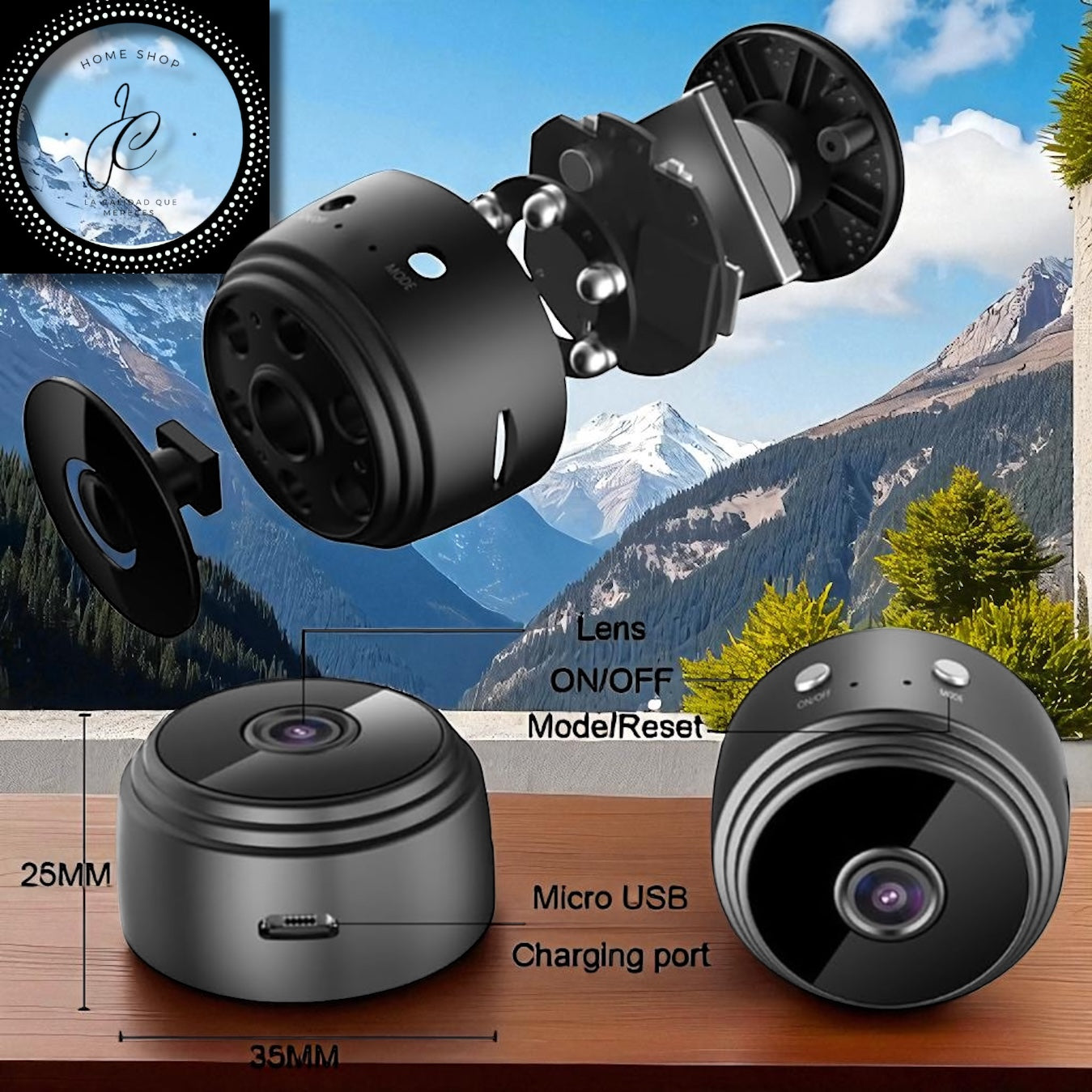 MINI CAMARA A9 1080P INALÁMBRICA WIFI SMART HOME VIGILANCIA