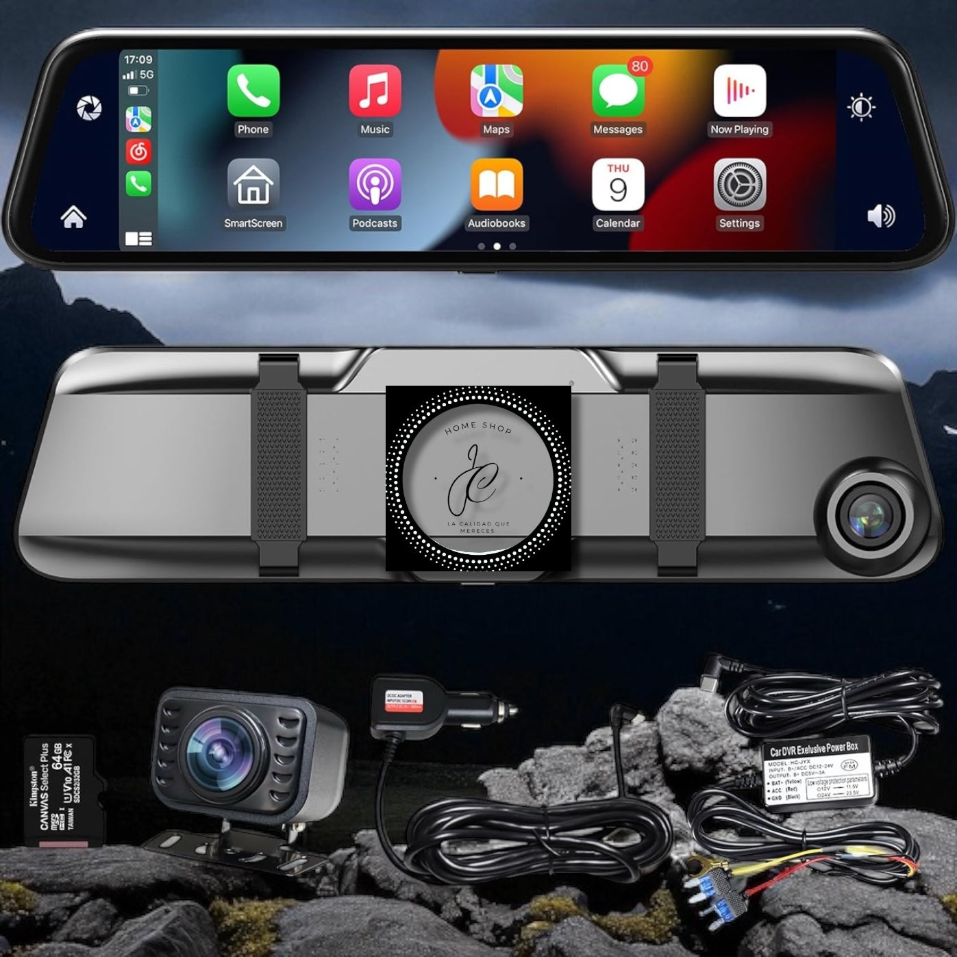 CAMARA PARA CARRO GRABADOR 9.66PG CARPLAY- ANDROID