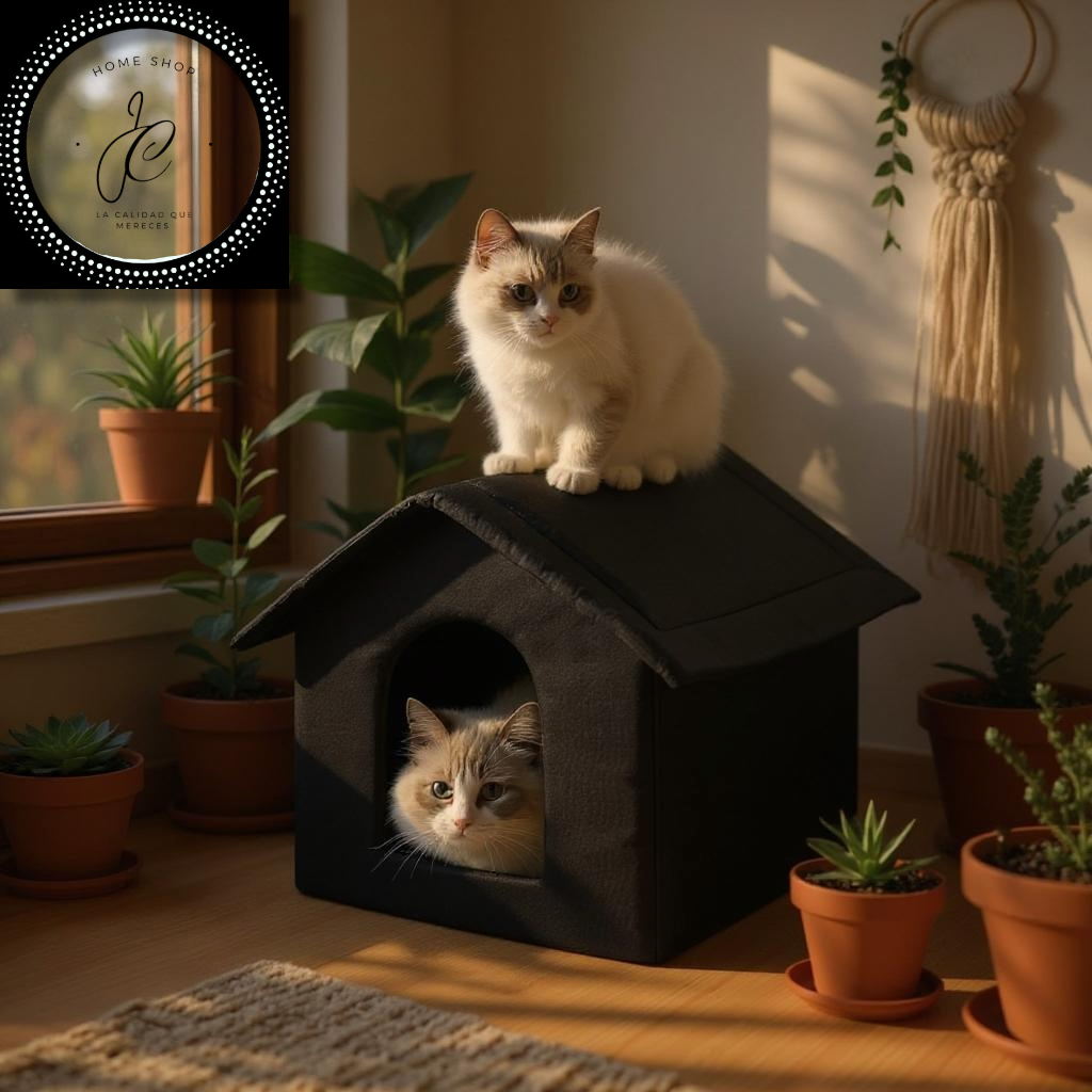 CASA DE TELA IMPERMEABLE PARA MASCOTAS