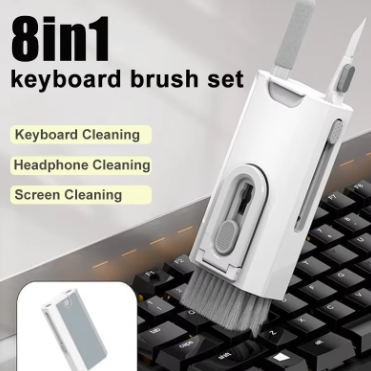 KIT DE LIMPIEZA ELECTRÓNICA 8 EN 1 – LIMPIADOR DE TECLADO, KIT DE LIMPIEZA DE TECLADO, LIMPIADOR DE PORTÁTIL CON CEPILLO
