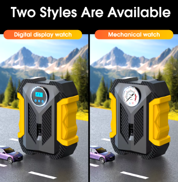 COMPRESOR DE AIRE DIGITAL PARA COCHE AUTO BOMBA INFLADORA PORTÁTIL