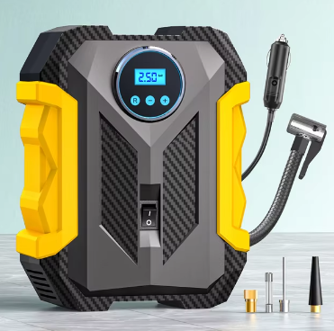 COMPRESOR DE AIRE DIGITAL PARA COCHE AUTO BOMBA INFLADORA PORTÁTIL