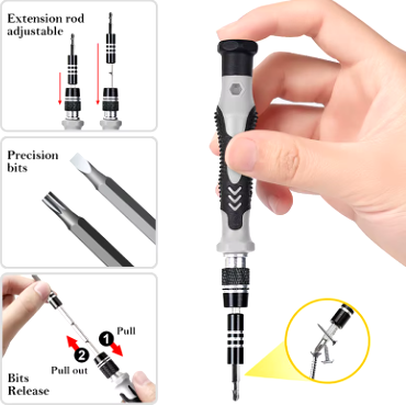 JUEGO DE HERRAMIENTAS DE REPARACIÓN PROFESIONAL MAGNÉTICAS PARA ELECTRÓNICA