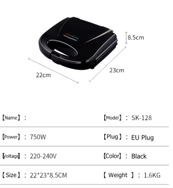 TOSTADORA SK-128 WAFLE