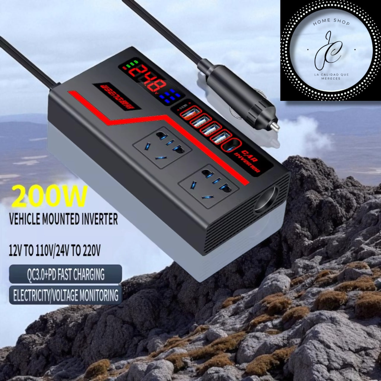 CARGADOR UNIVERSAL PARA VEHÍCULOS INVERTER