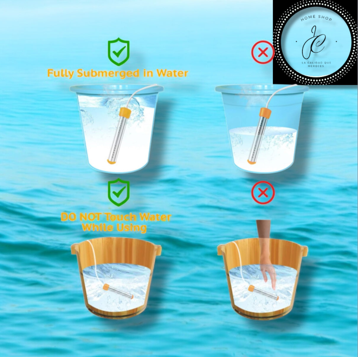 CALENTADOR DE AGUA ELÉCTRICO PORTÁTIL UNIDAD