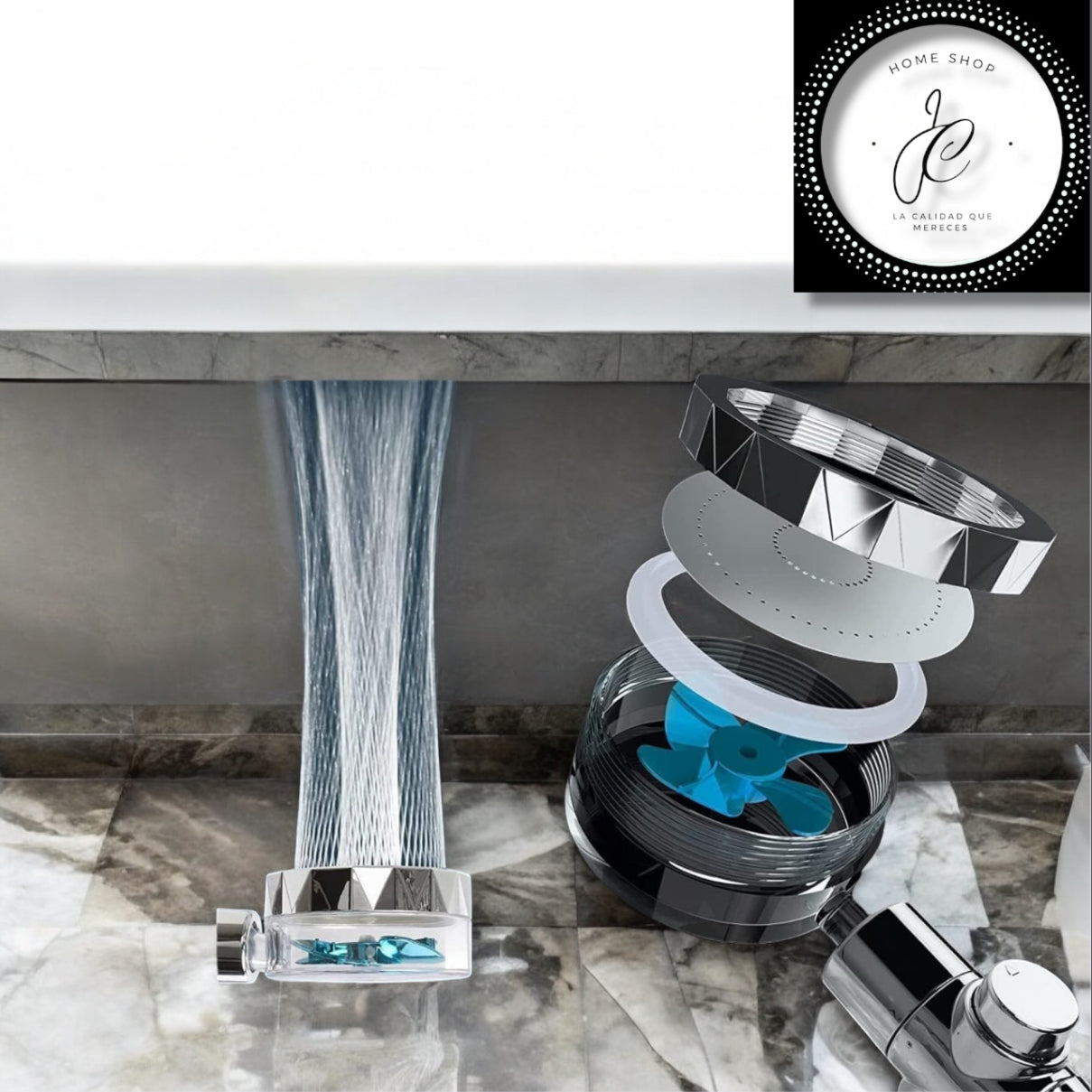CABEZAL PARA DUCHA REGADERA TIPO SPA TURBOCHARGED