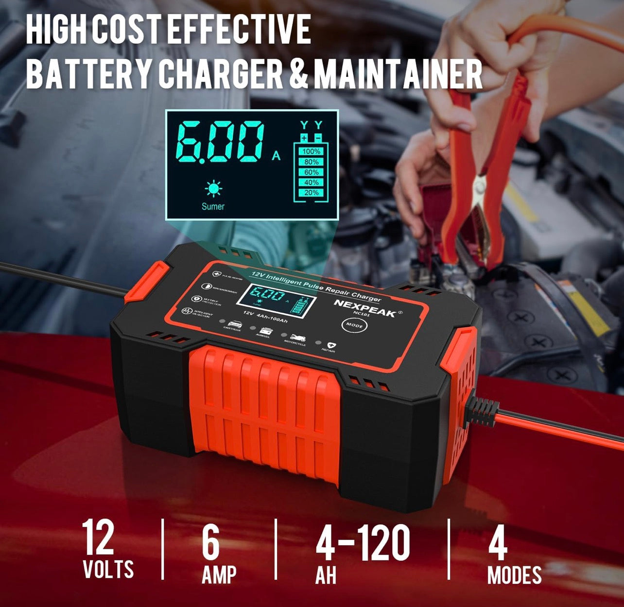 CARGADOR DE BATERÍA 12V