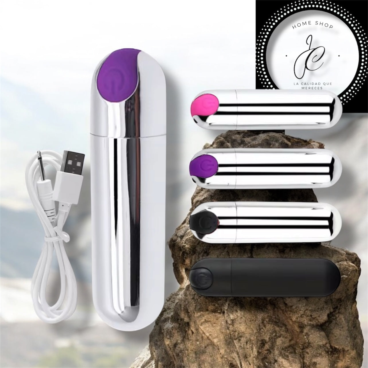 BALITA VIBRADOR RECARGABLE USB 10 FRECUENCIAS DE VIBRACIÓN