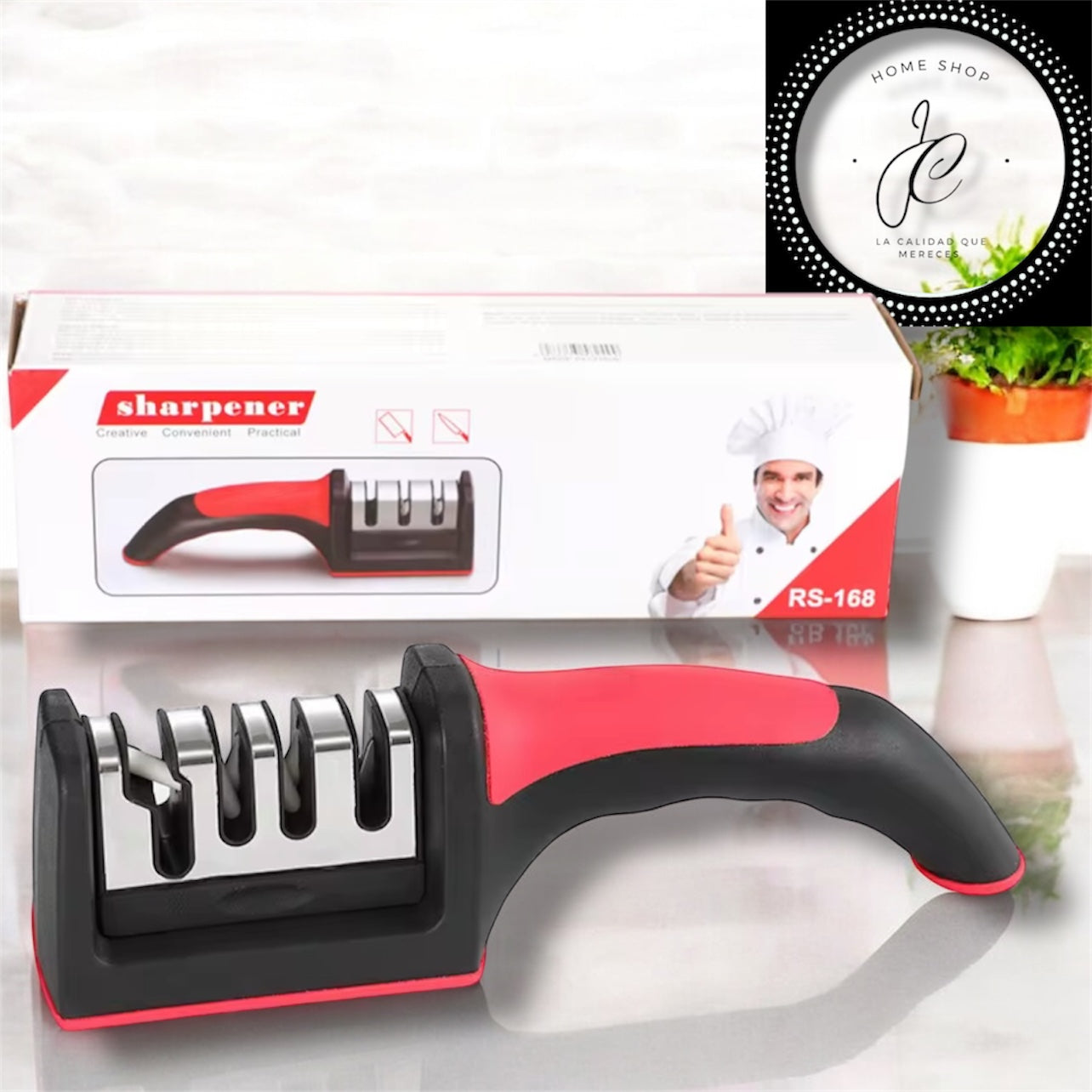 AFILADOR DE CUCHILLO ROJO