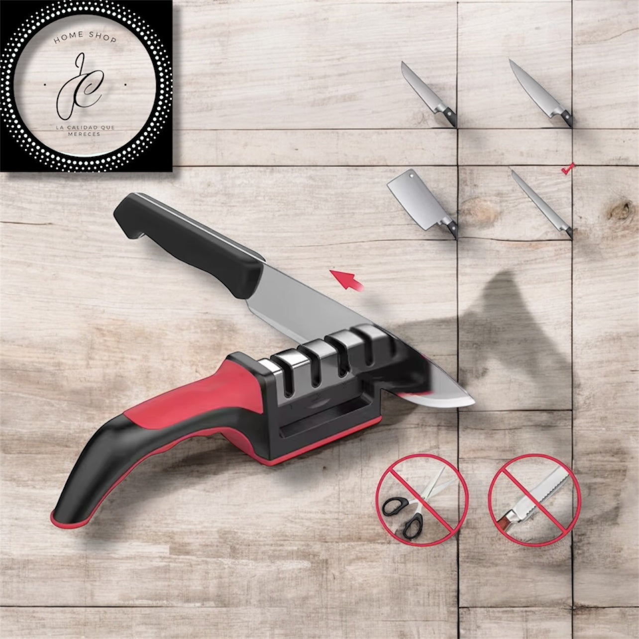 AFILADOR DE CUCHILLO ROJO