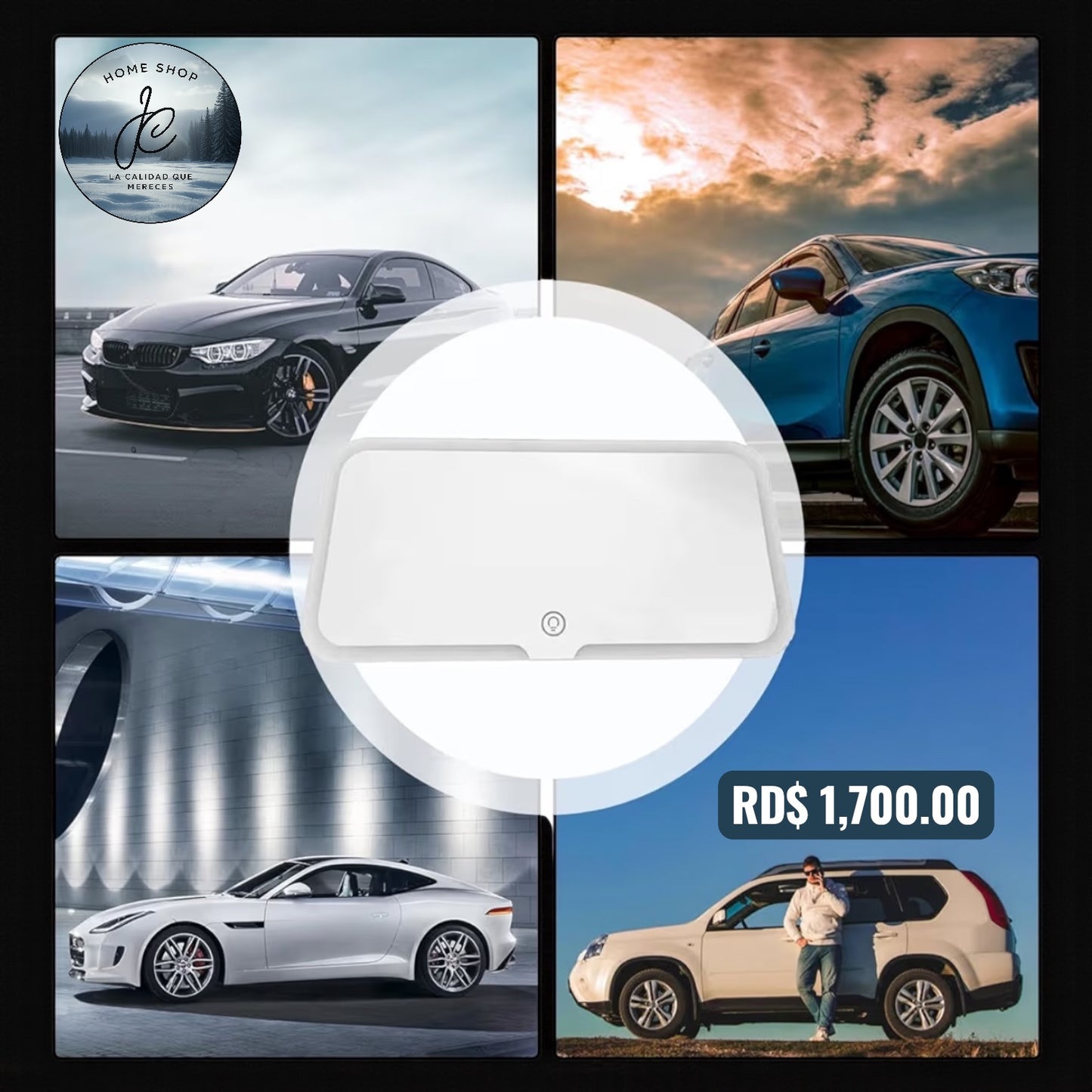 ESPEJO CON LUCES PARA CARROS