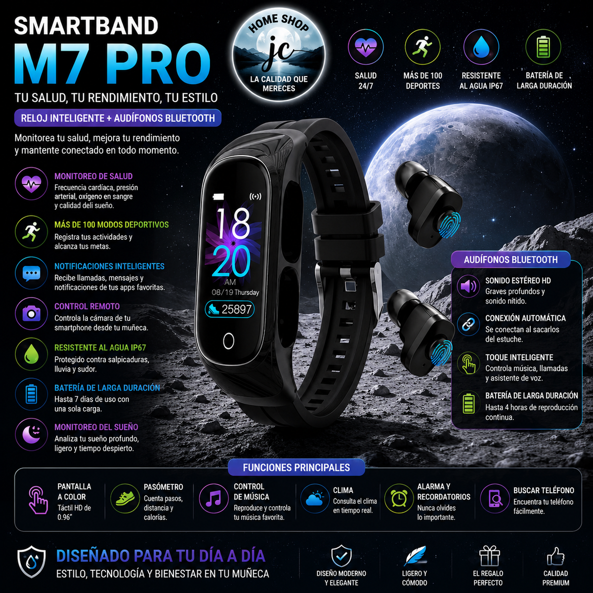 RELOJ SMARTWATCH N8 NEGRO