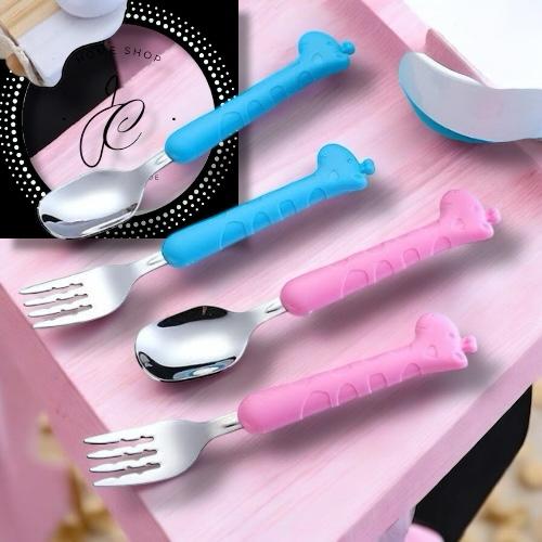 SET DE CUBIERTOS EN FORMA DE ANIMALES PARA NIÑOS
