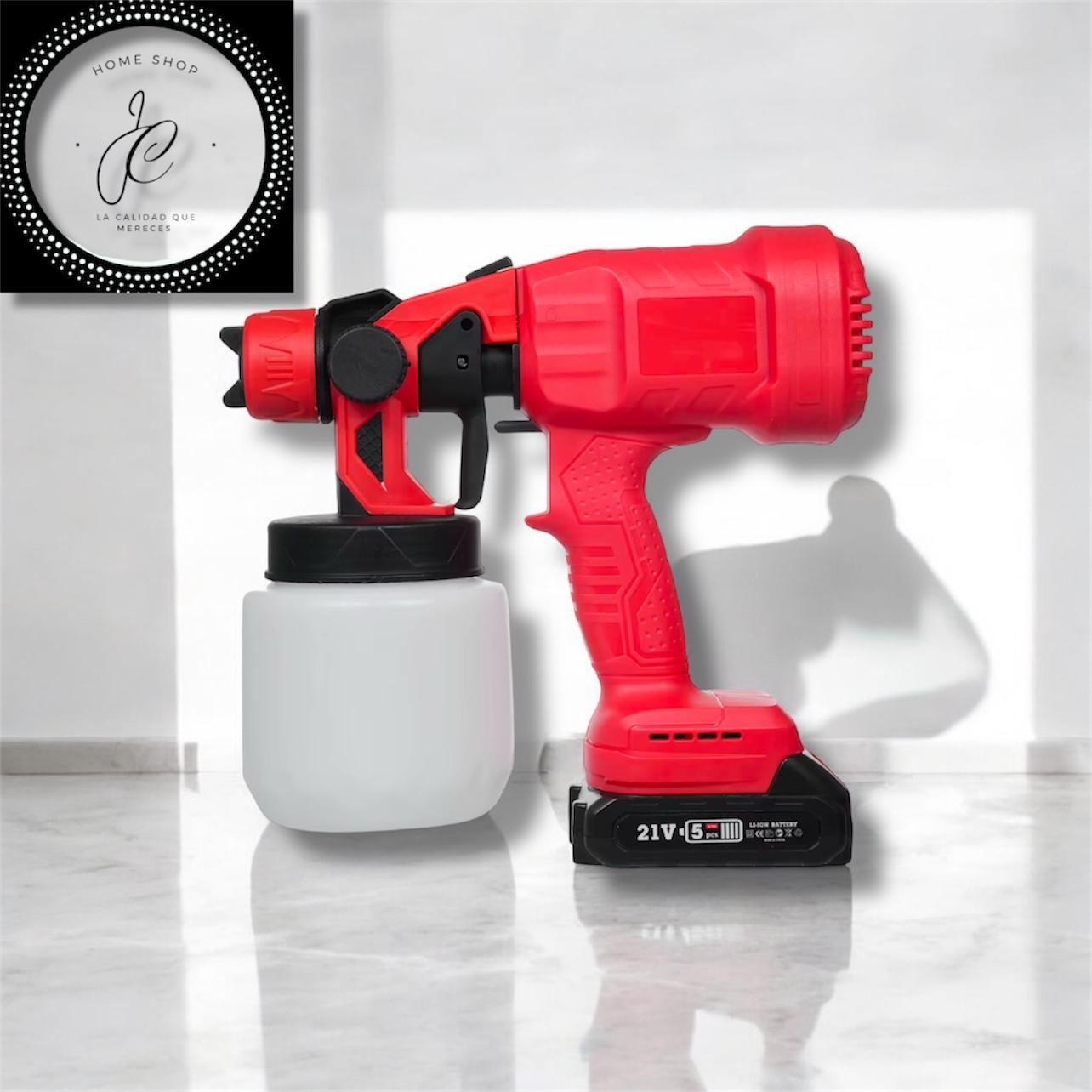 PISTOLA DE PINTURA ROJA 2 BATERIAS 48V