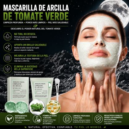 MASCARILLA FACIAL DETOX LIMPIADORA DE POROS, REMOVEDORA DE PUNTOS NEGROS, CONTROL DE GRASA Y ELIMINA IMPUREZAS