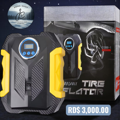 COMPRESOR DE AIRE DIGITAL PARA COCHE AUTO BOMBA INFLADORA PORTÁTIL