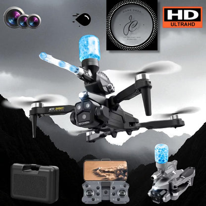 DRON K11 CON CÁMARA HD + LANZADOR DE ESFERAS DE GEL