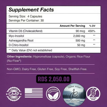 MYO-INOSITOL, SALUD REPRODUCTIVA, MENOPAUSIA, MUJER, CONTROL DE PESO