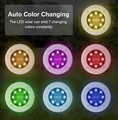 SET DE 4 LUCES LED PARA JARDÍN CON PANEL SOLAR SL-600