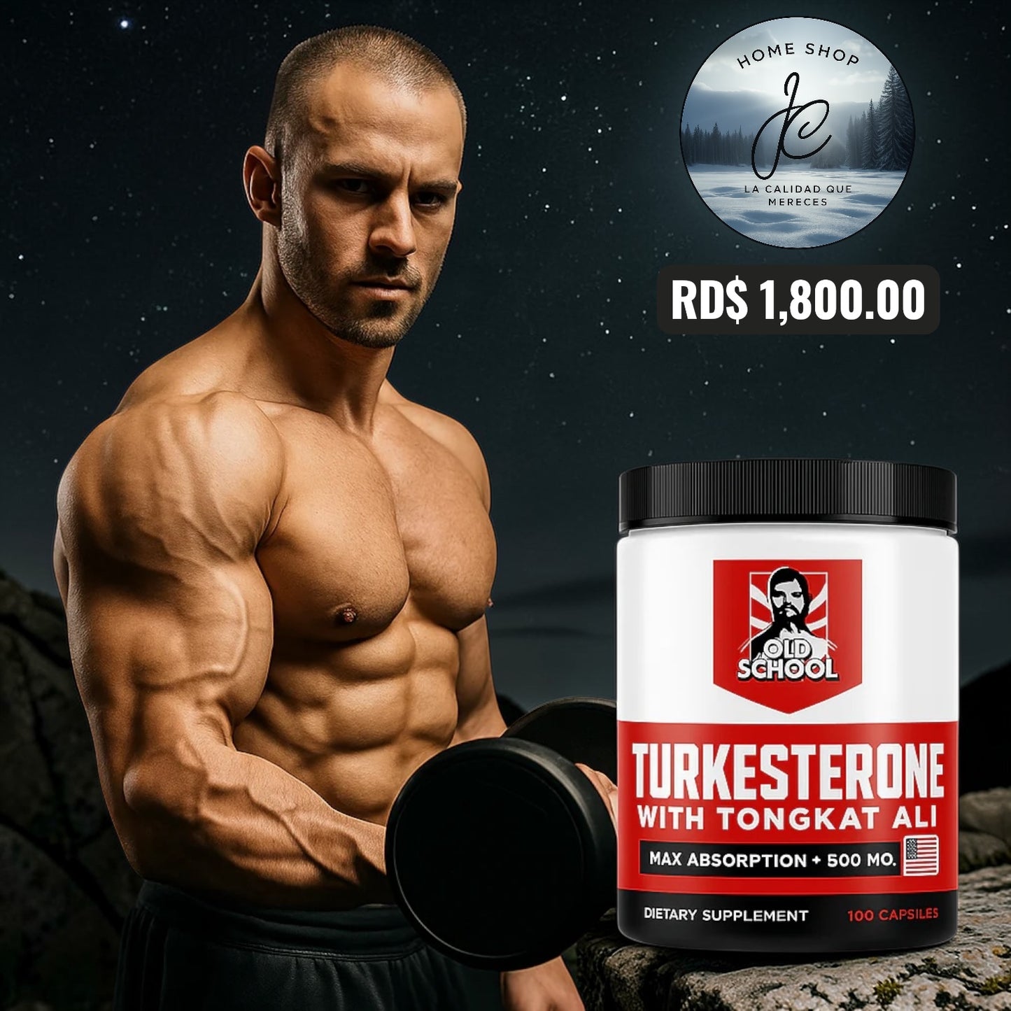 TURKESTERONE (TESTOSTERONA) X 120 CÁPSULAS