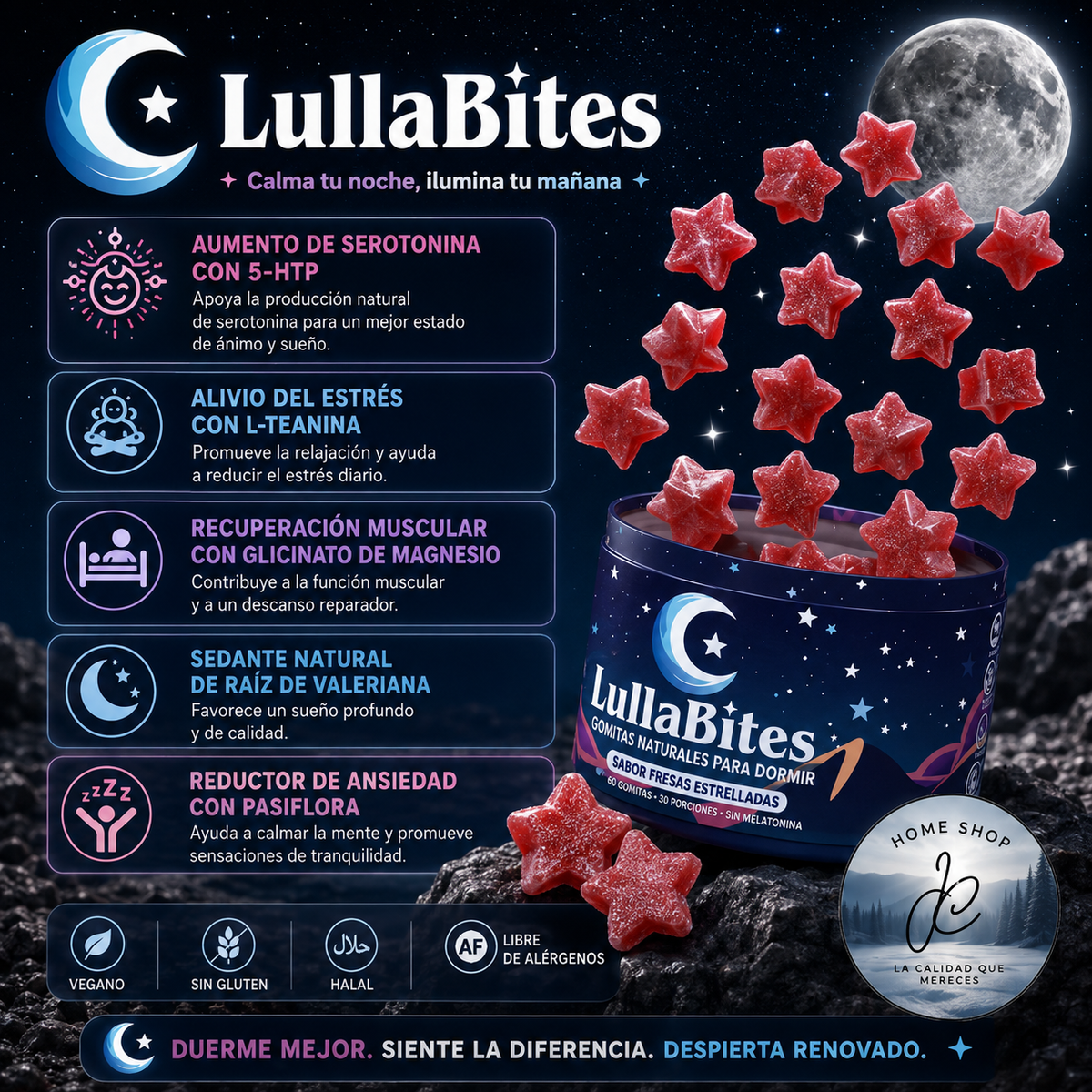 GOMITAS PARA DORMIR (LULLABITES ANTI-INSOMNIO SIN MELATONINA)