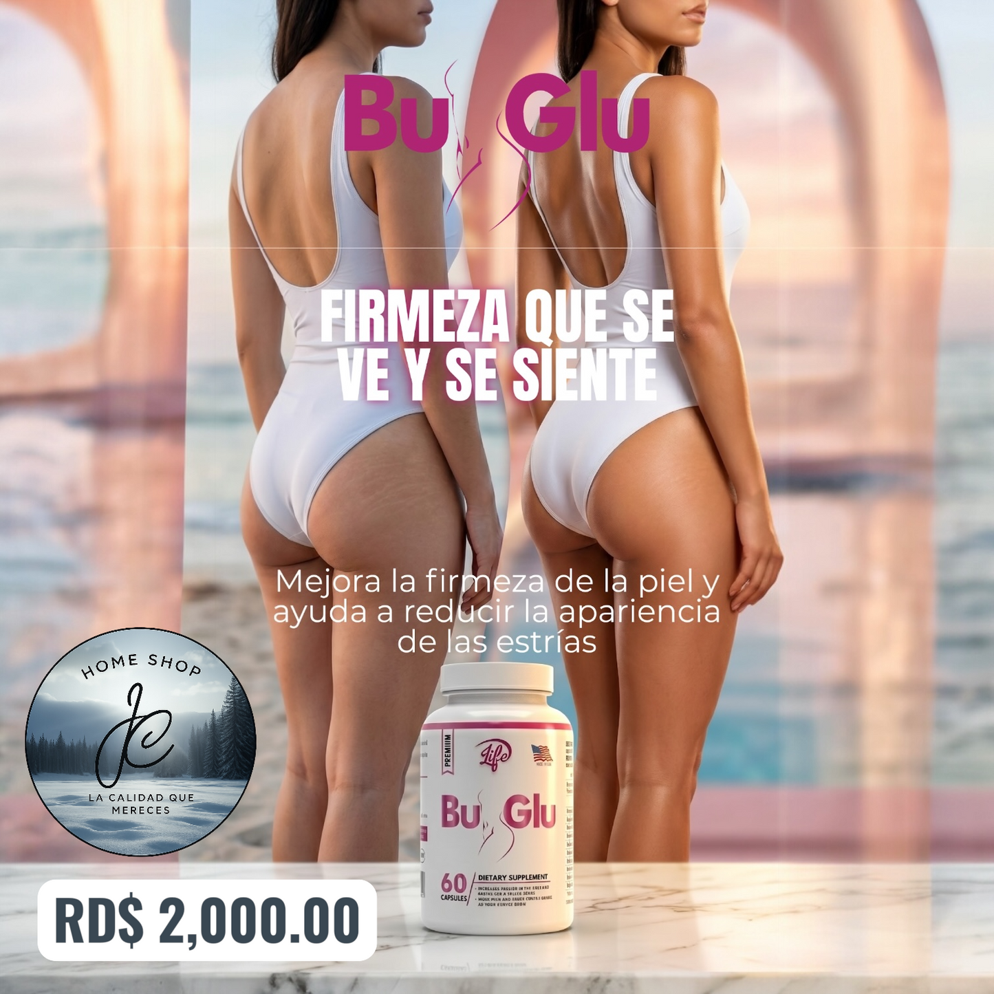 🌸BU-GLU REFUERZA BUSTO Y GLÚTEO X 60 CÁPSULAS🌸