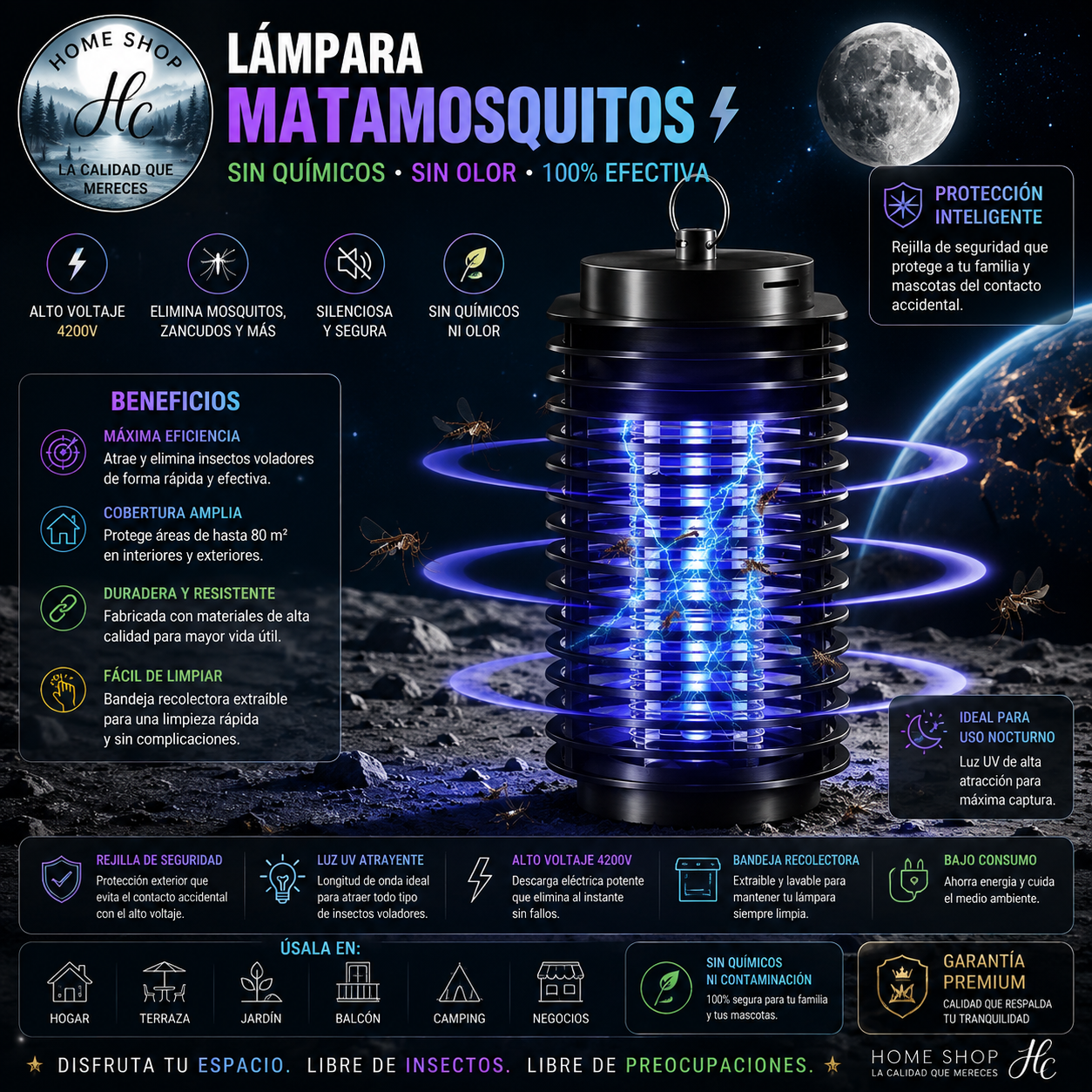 LAMPARA MATA MOSQUITO LM-3B
