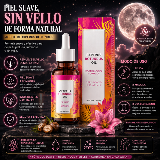 CYPERUS ROTUNDUS PARA RETARDAR EL CRECIMIENTO DEL VELLO