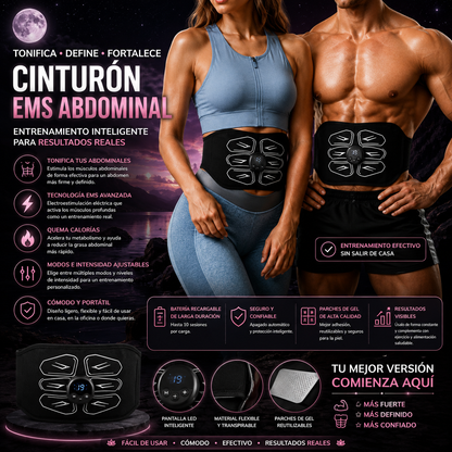 FAJA ELECTRO ESTIMULADORA PARA EJERCITAR TUS MÚSCULOS