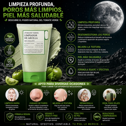 MASCARILLA FACIAL DETOX LIMPIADORA DE POROS, REMOVEDORA DE PUNTOS NEGROS, CONTROL DE GRASA Y ELIMINA IMPUREZAS