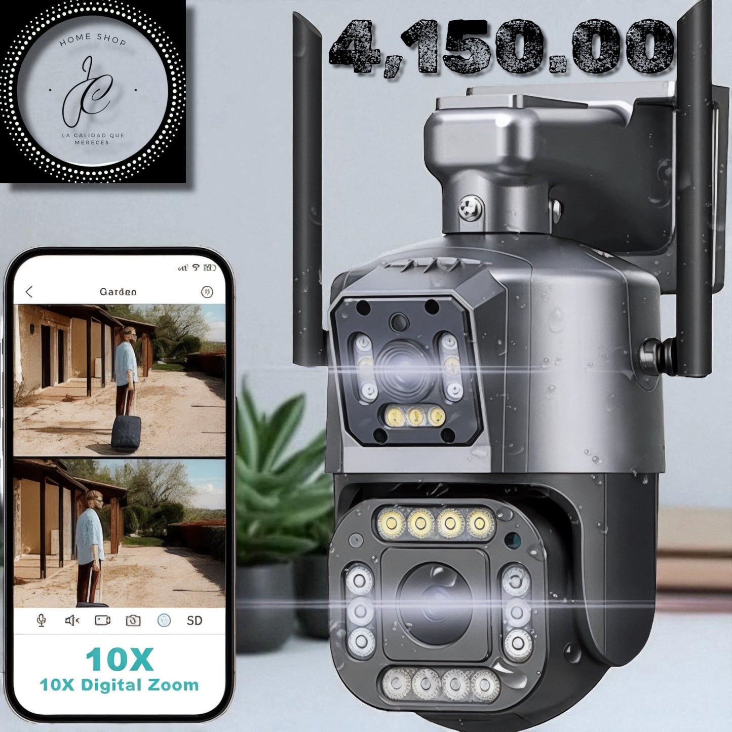 CÁMARA WIFI PARA EXTERIORES REGIS IPC360 4K 8MP