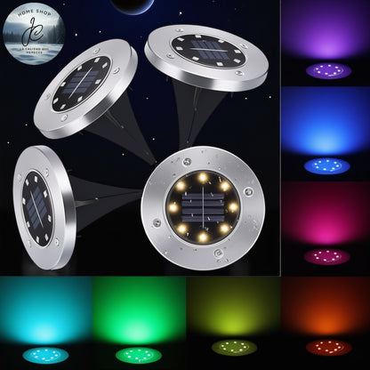 SET DE 4 LUCES LED PARA JARDÍN CON PANEL SOLAR SL-600