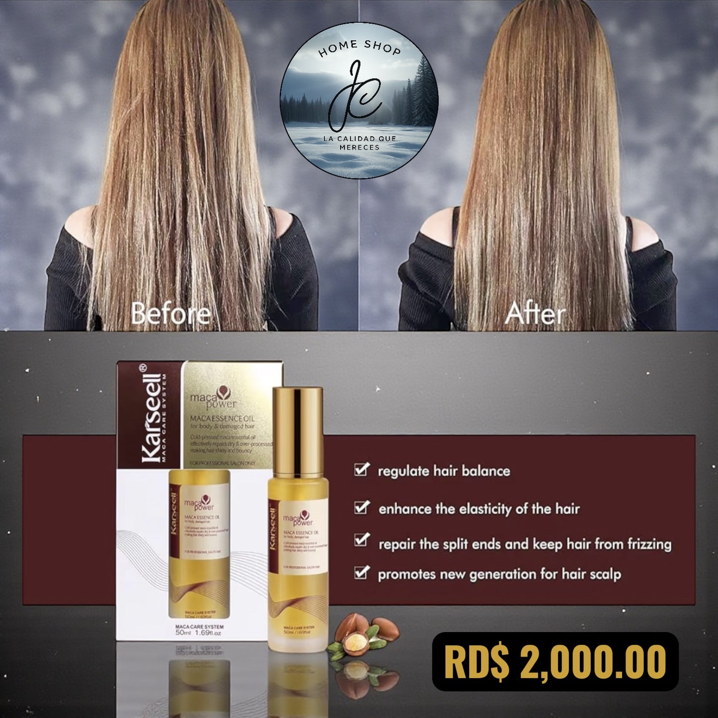 MÁSCARA KARSEEL + ACEITE KARSEEL