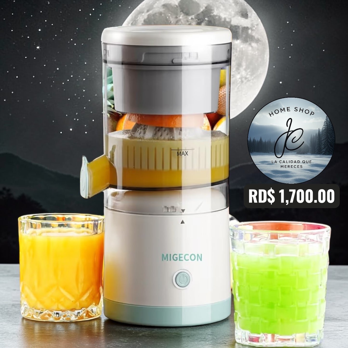 EXPRIMIDOR DE JUGO RECARGABLE