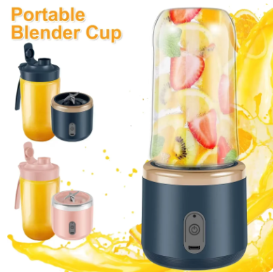 LICUADORA PORTÁTIL, MINI JUGO DE FRUTAS DE 400 ML, TAZA DE 6 CUCHILLAS, DE ALTA POTENCIA, LICUADORA DE BATIDOS