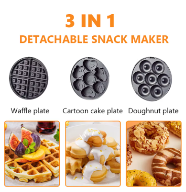 MAQUINA DE WAFFLES 3 EN 1 SK-08006