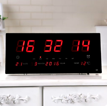 RELOJ LED DIGITAL CALENDARIO DE PARED