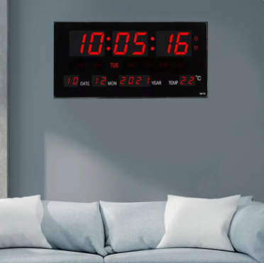 RELOJ LED DIGITAL CALENDARIO DE PARED