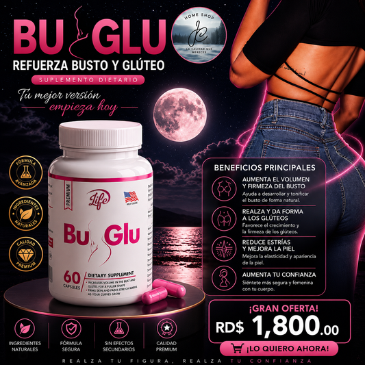 🌸BU-GLU REFUERZA BUSTO Y GLÚTEO X 60 CÁPSULAS🌸