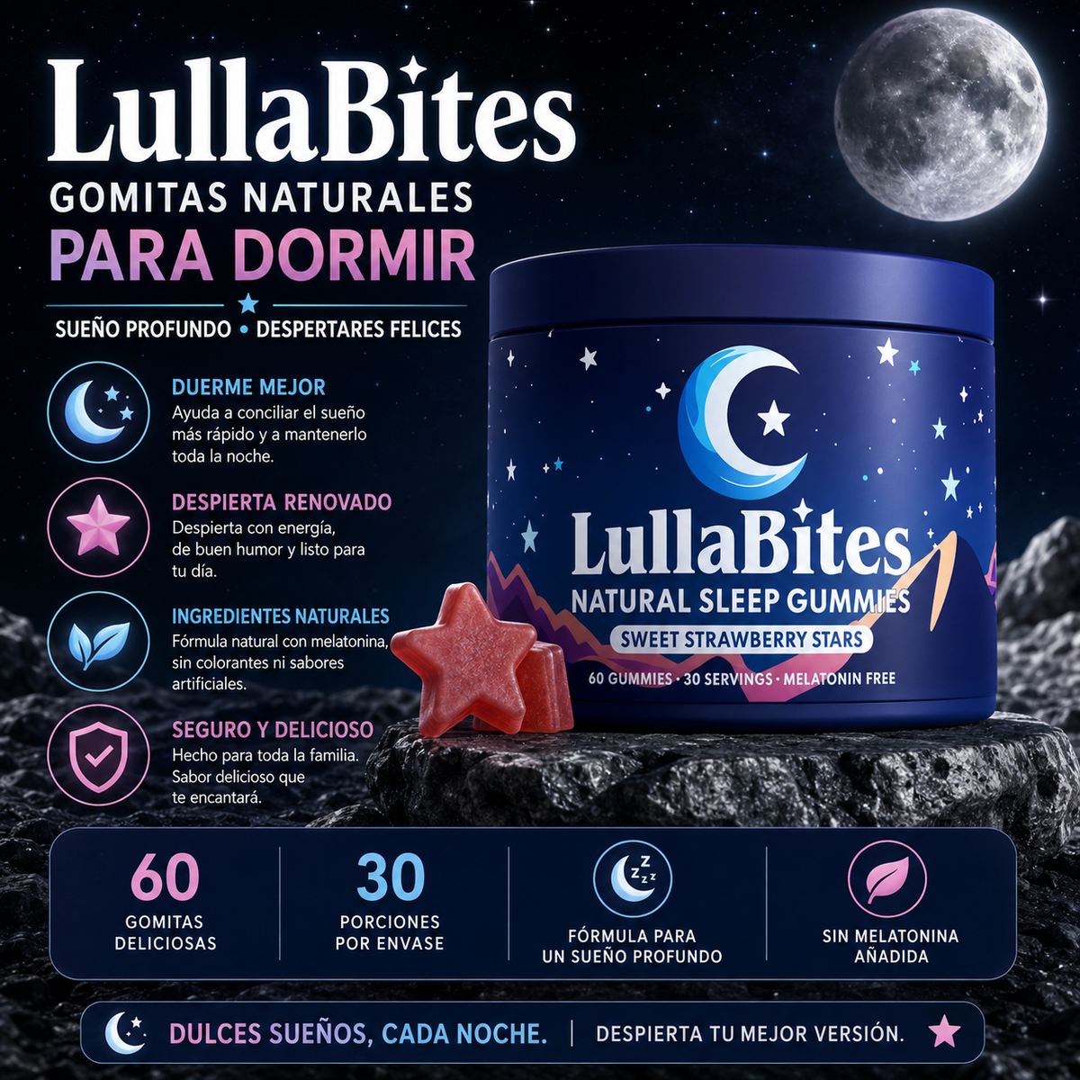 GOMITAS PARA DORMIR (LULLABITES ANTI-INSOMNIO SIN MELATONINA)