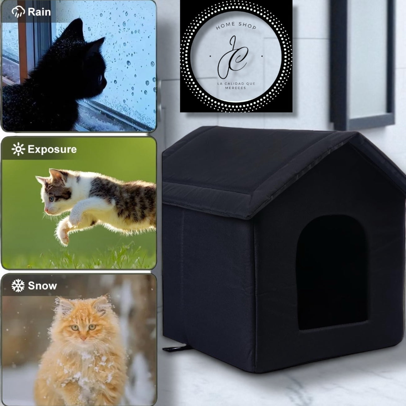 CASA DE TELA IMPERMEABLE PARA MASCOTAS