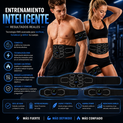 FAJA ELECTRO ESTIMULADORA PARA EJERCITAR TUS MÚSCULOS