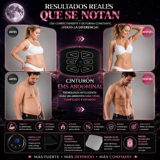 FAJA ELECTRO ESTIMULADORA PARA EJERCITAR TUS MÚSCULOS