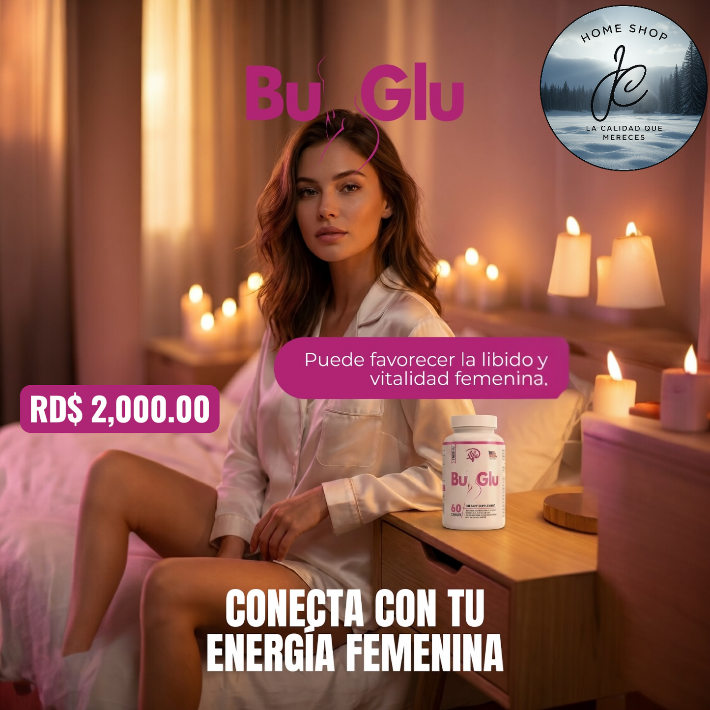 🌸BU-GLU REFUERZA BUSTO Y GLÚTEO X 60 CÁPSULAS🌸