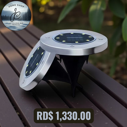 SET DE 4 LUCES LED PARA JARDÍN CON PANEL SOLAR SL-600