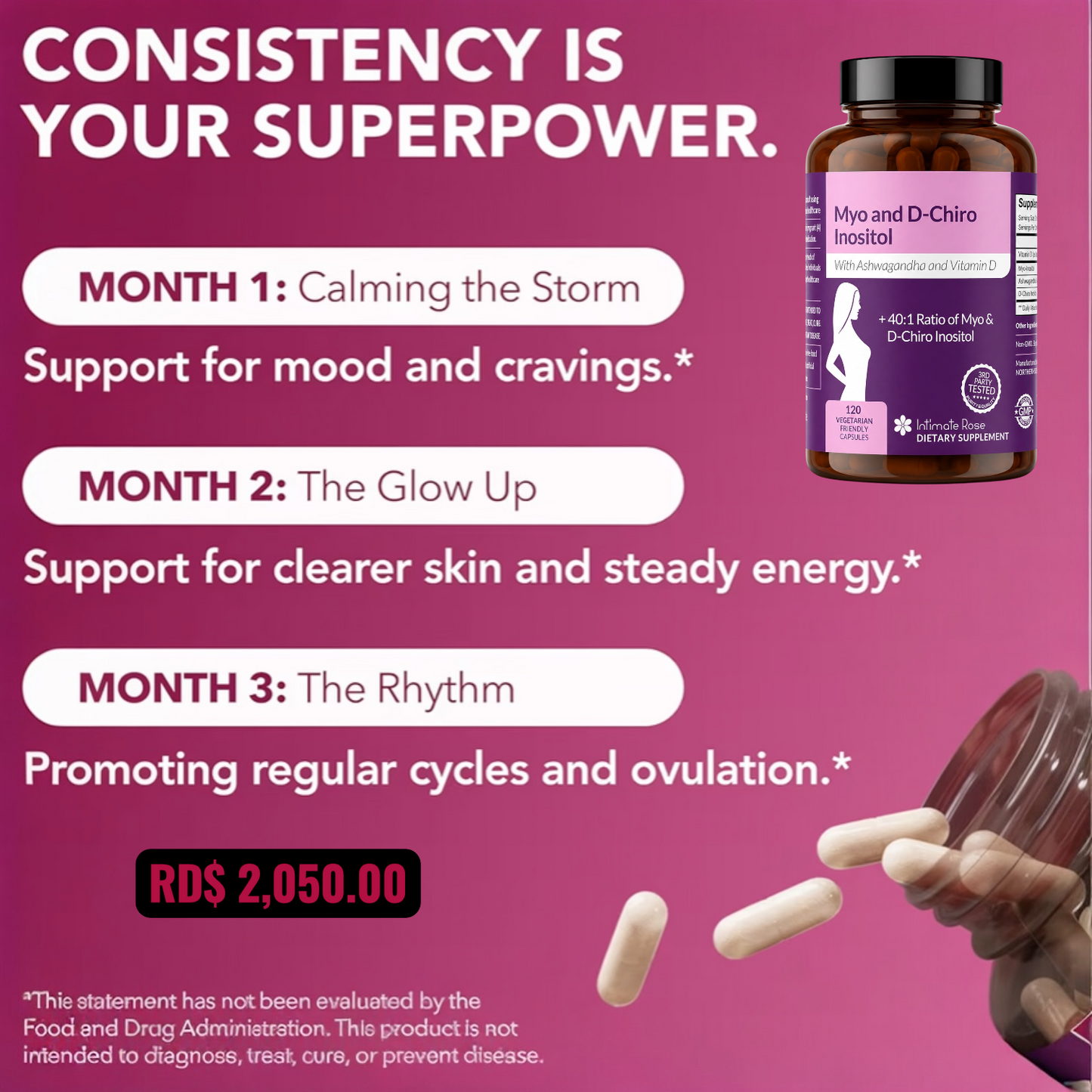 MYO-INOSITOL, SALUD REPRODUCTIVA, MENOPAUSIA, MUJER, CONTROL DE PESO