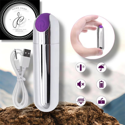 BALITA VIBRADOR RECARGABLE USB 10 FRECUENCIAS DE VIBRACIÓN